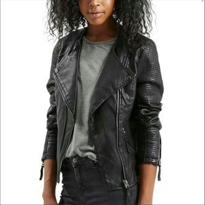 Topshop vegan leather moto jacket - Polly